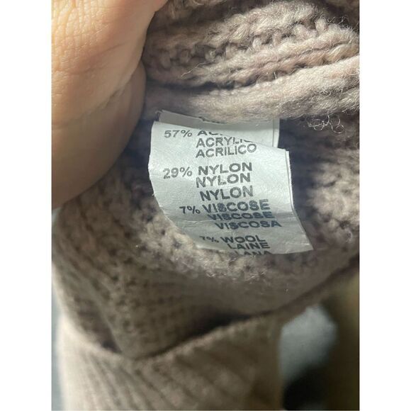 Suzy D dusty rose grey cowl neck sweater large - Picture 3 of 3